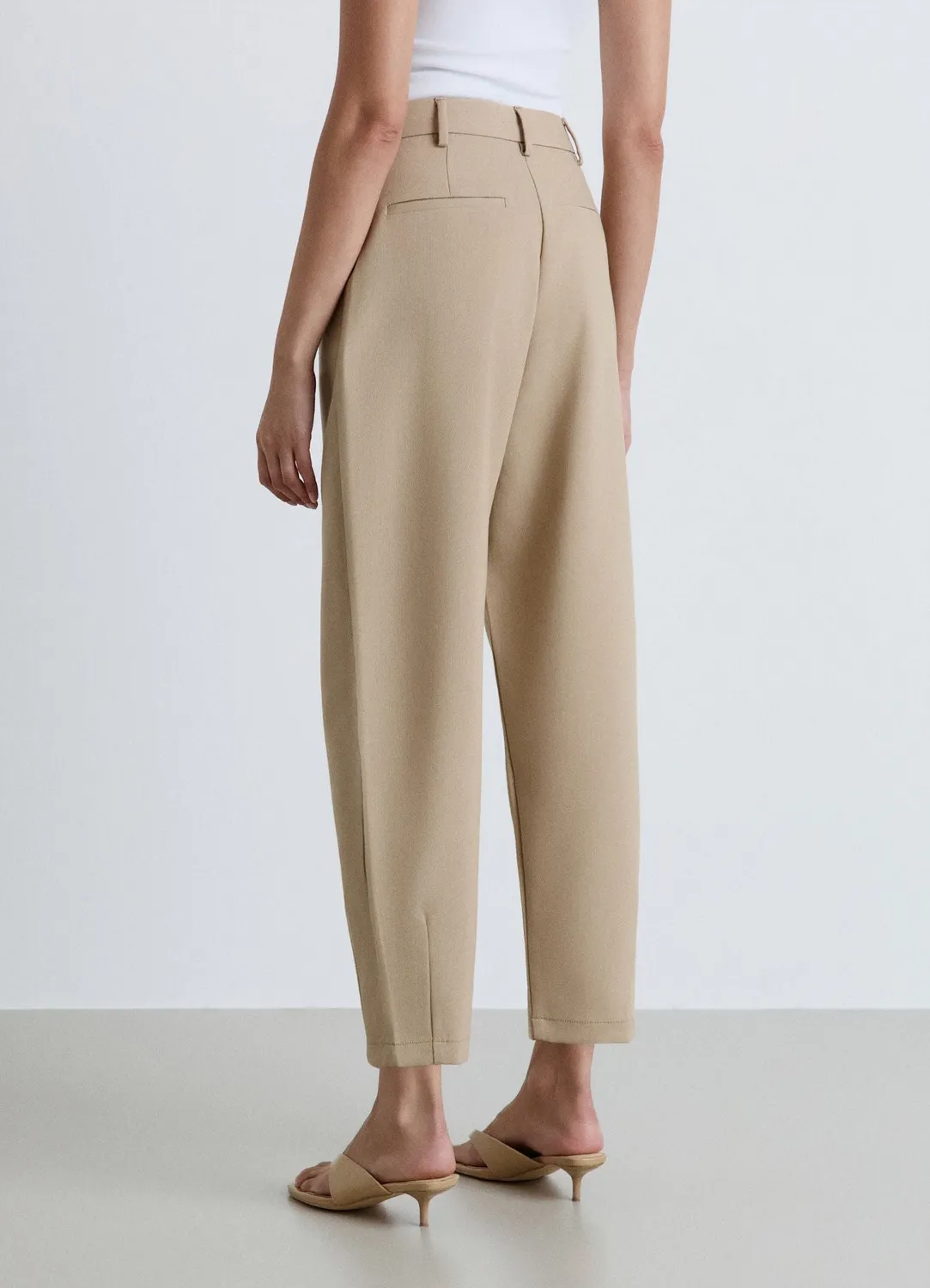 Calliope pantalon femme balloon uni taille haute