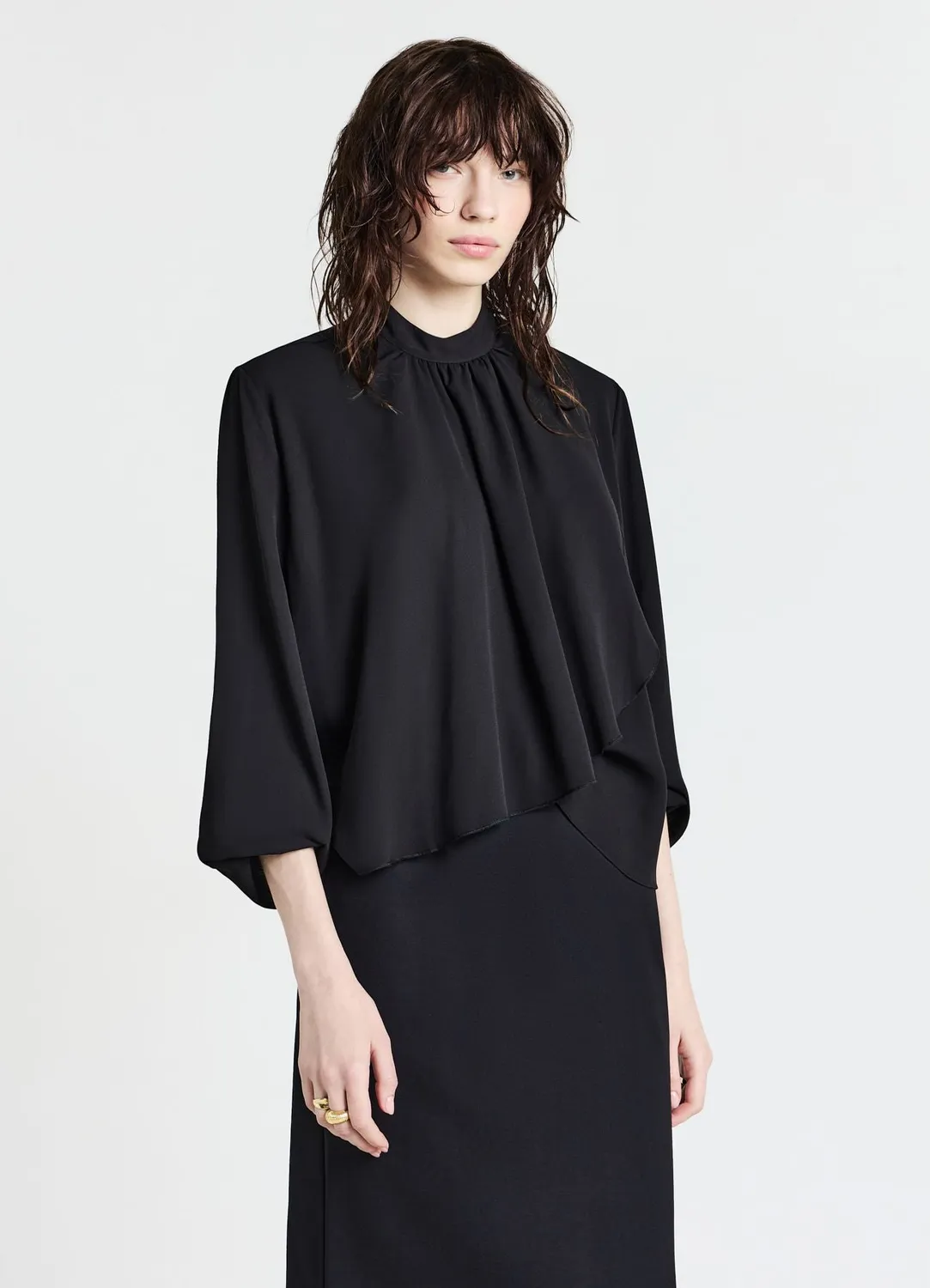 Calliope blouse femme volants manches longues
