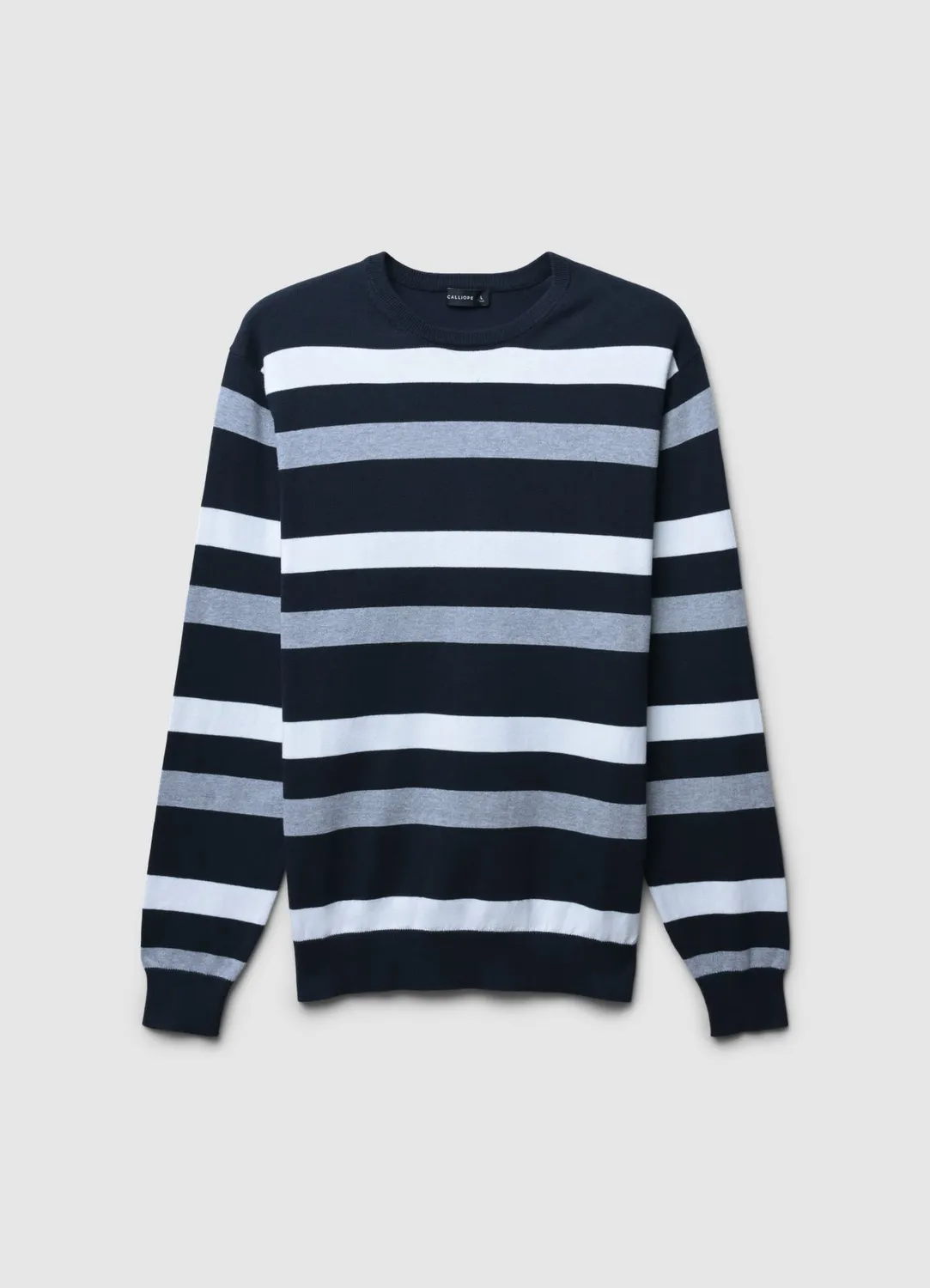 Calliope marinière homme rayée manches longues S coton