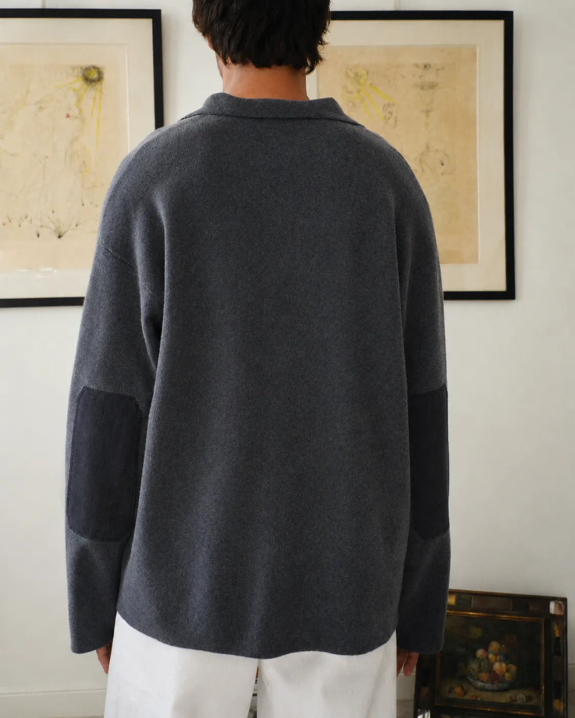 EREVAN La Ponche surchemise merinos gris maille
