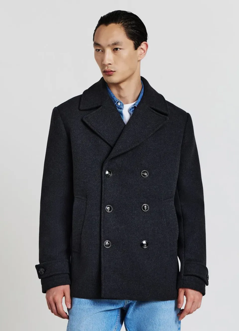 Calliope manteau croisé panno homme revers