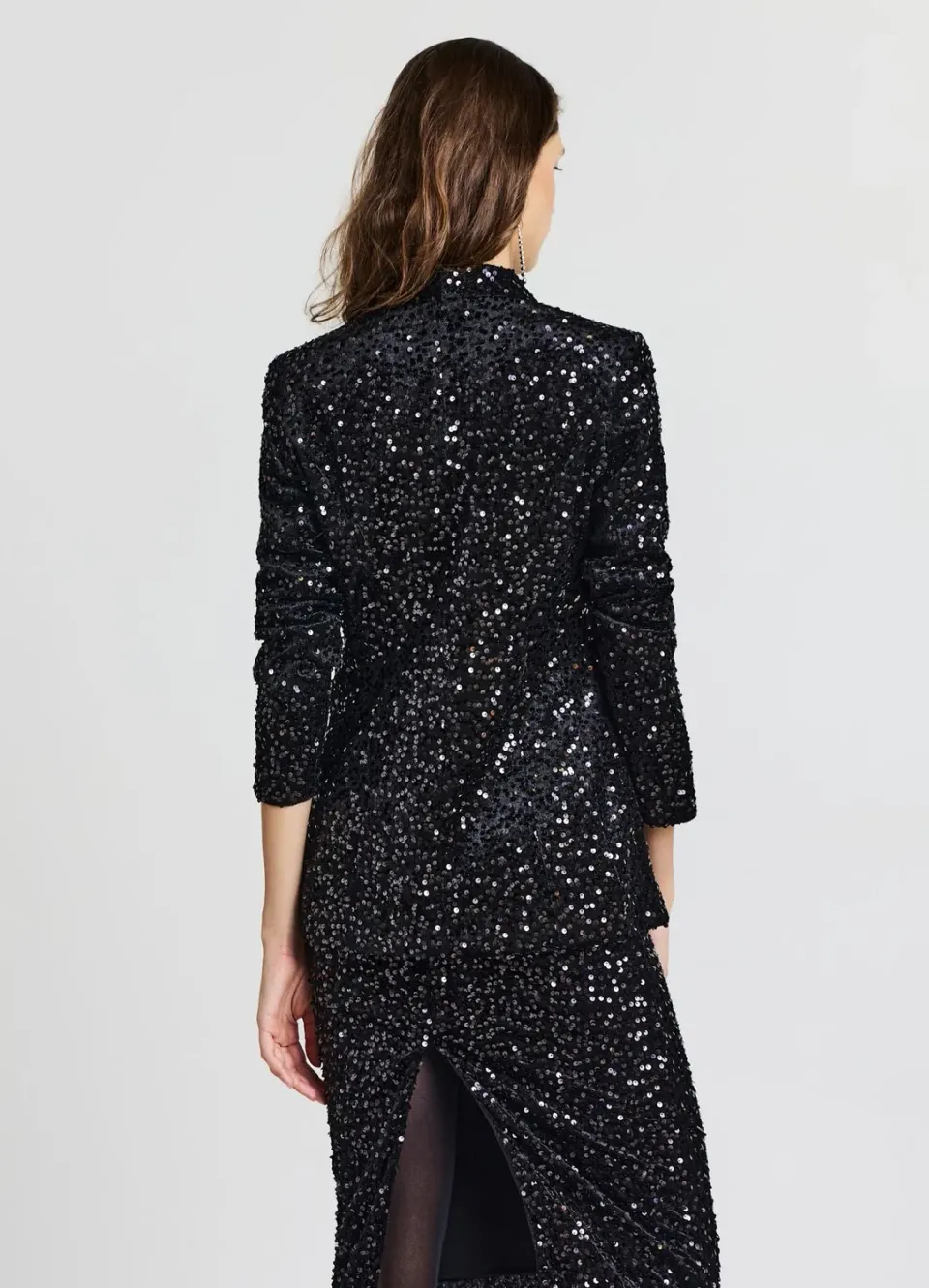 Calliope veste monopetto paillettes femme soiree