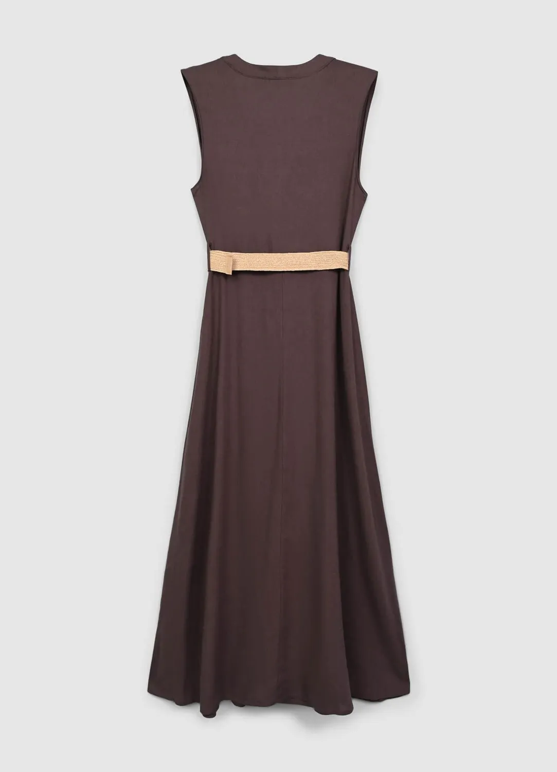 Calliope Robe chemisier ceinture robe longue femme