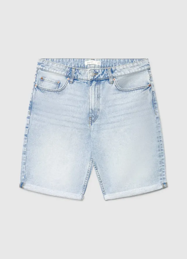 Calliope short jean homme 5 poches revers denim