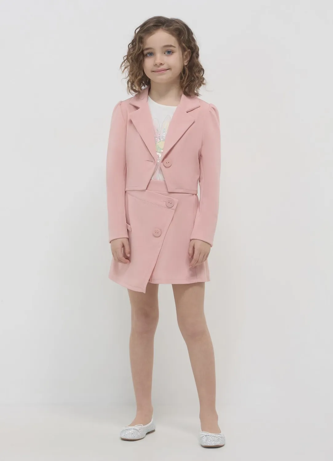 Calliope veste crop unie fille coupe courte