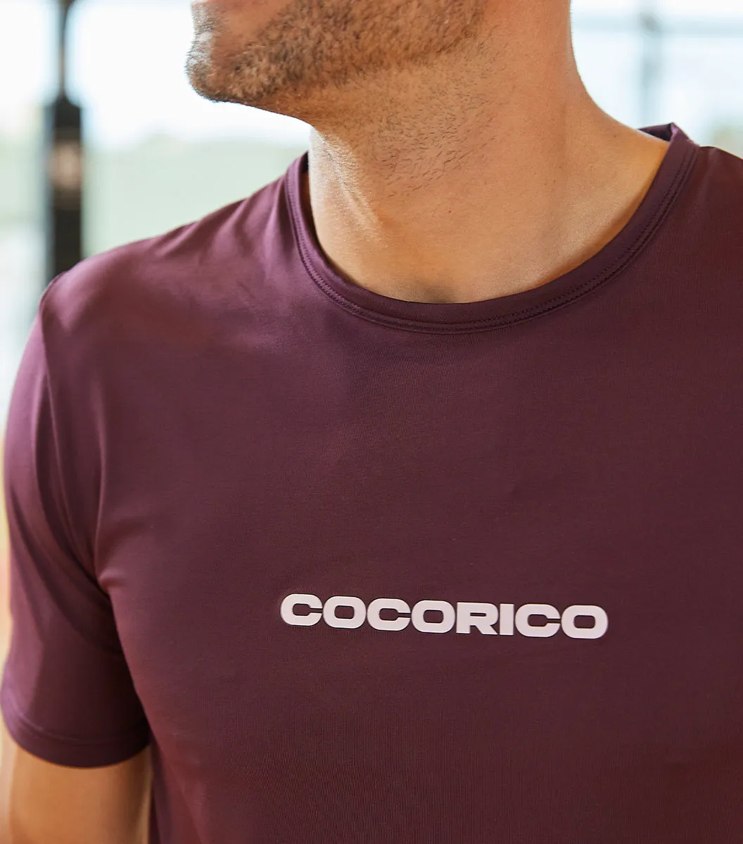 Cocorico Impact t-shirt sport homme bordeaux technique
