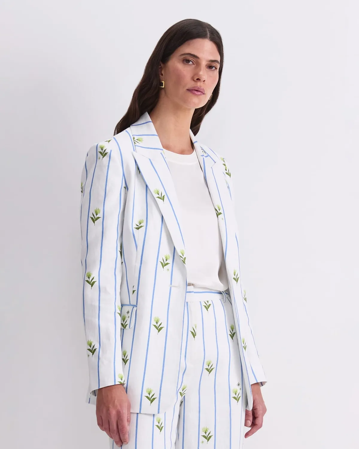 Sportscraft Hampton Stripe Blazer lin rayé femme