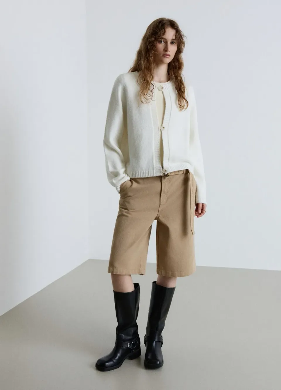 Calliope Cardigan Uni Boutons Femme Col Rond