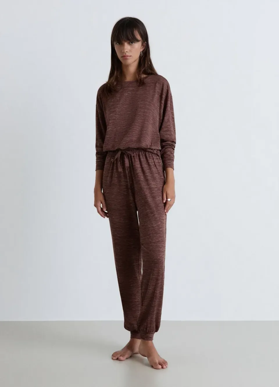 Calliope Ensemble pyjama chiné femme 2 pièces