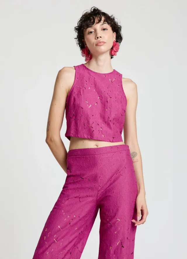 Calliope top dentelle femme zip dos