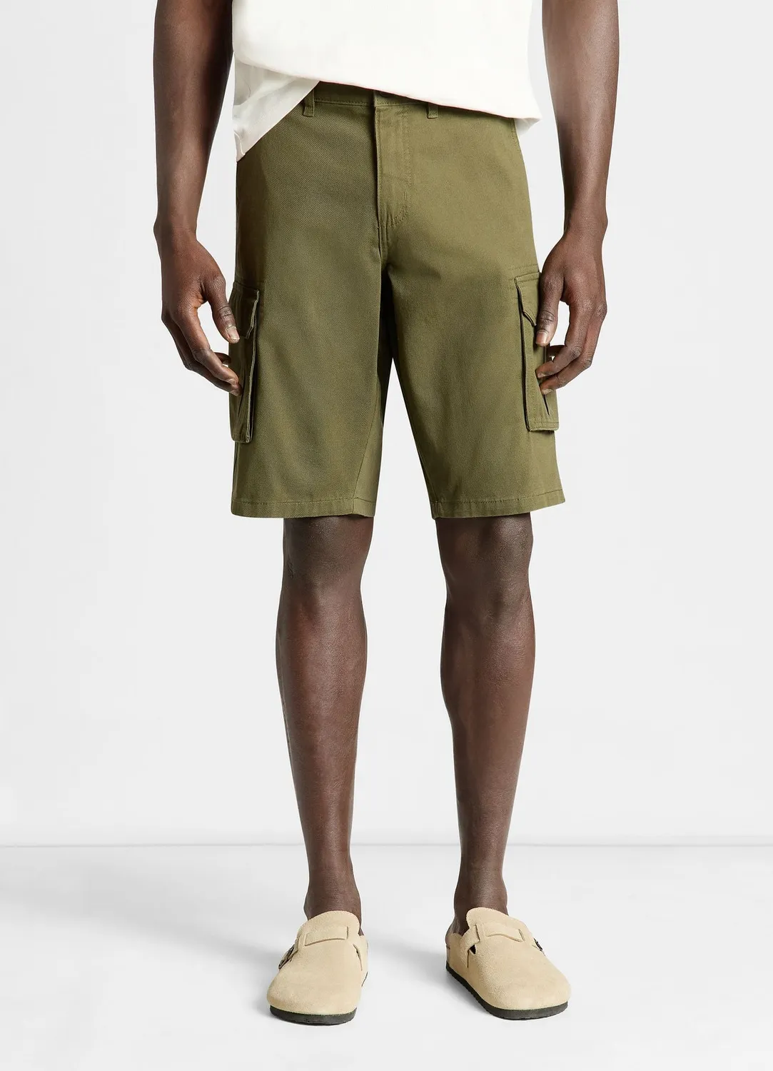 Calliope Short cargo homme poches plaquées coton