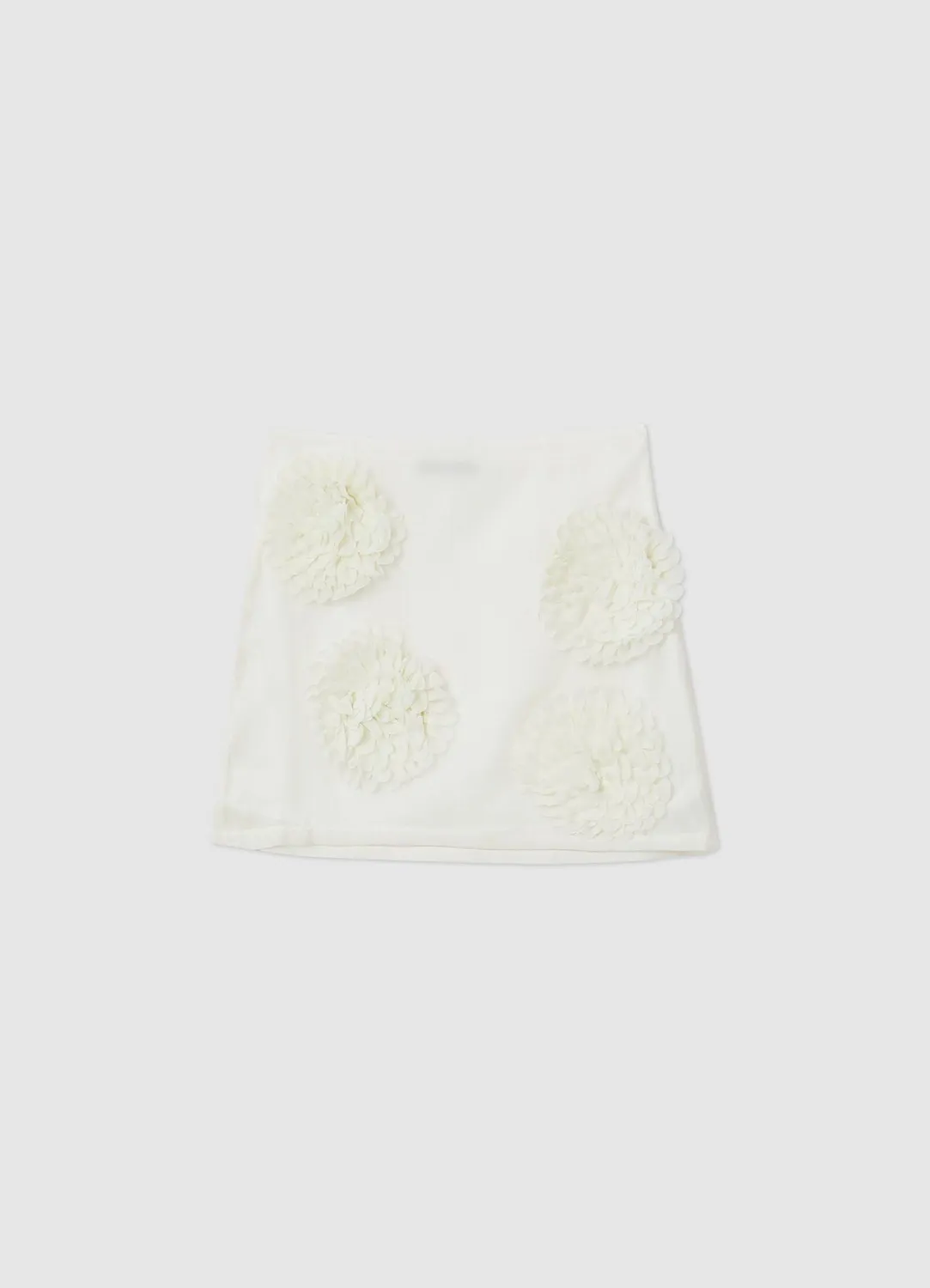 Calliope minijupe fleurs appliquées femme zip