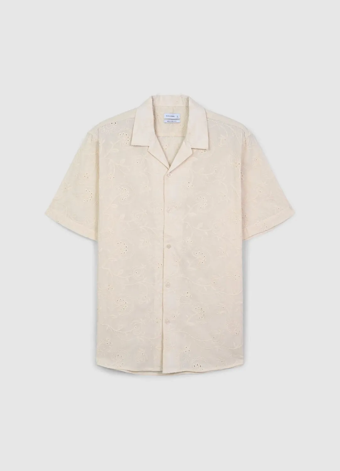 Calliope chemise bowling brodée homme L coton