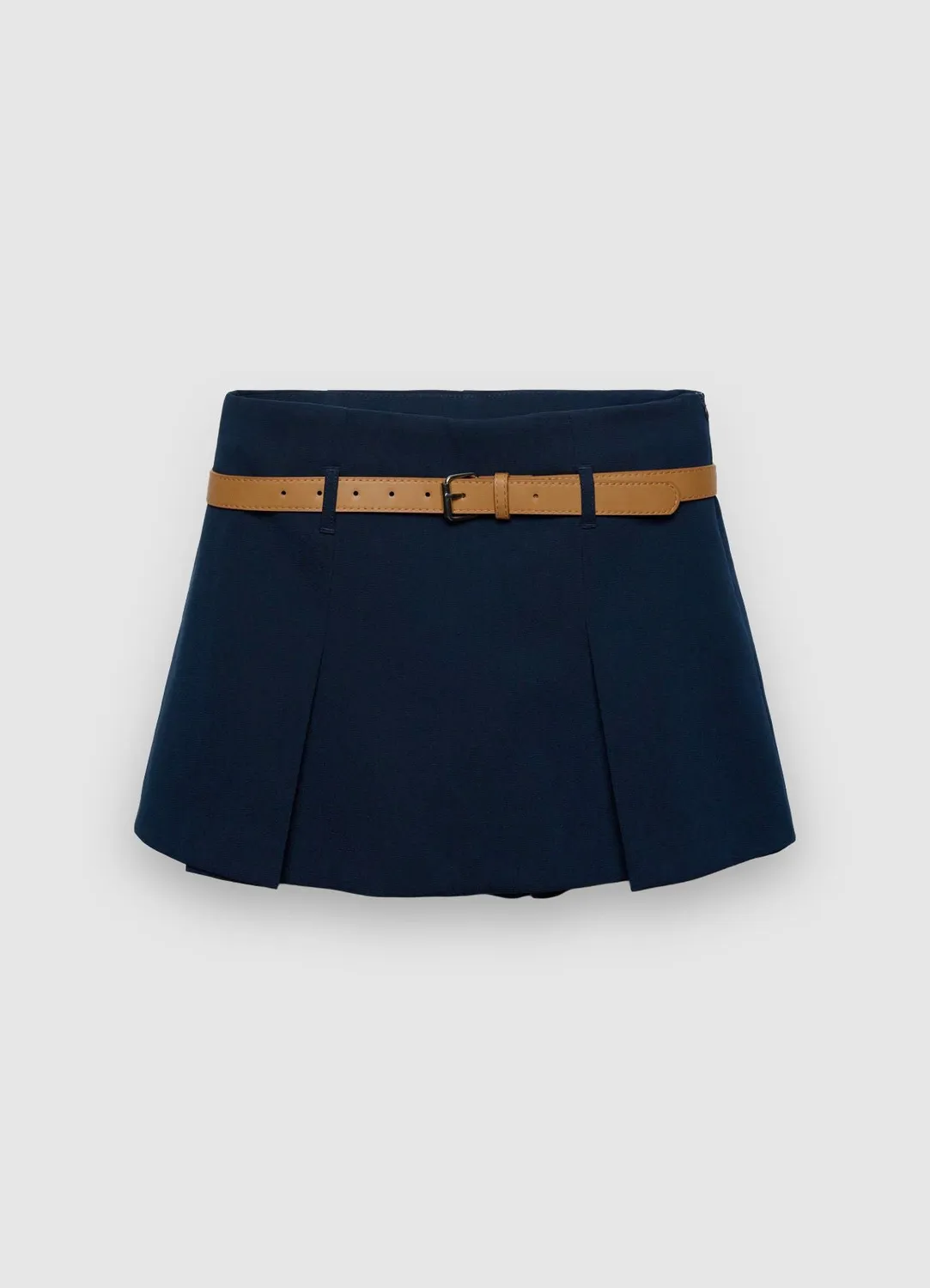 Calliope jupe-short à ceinture femme plissé mini