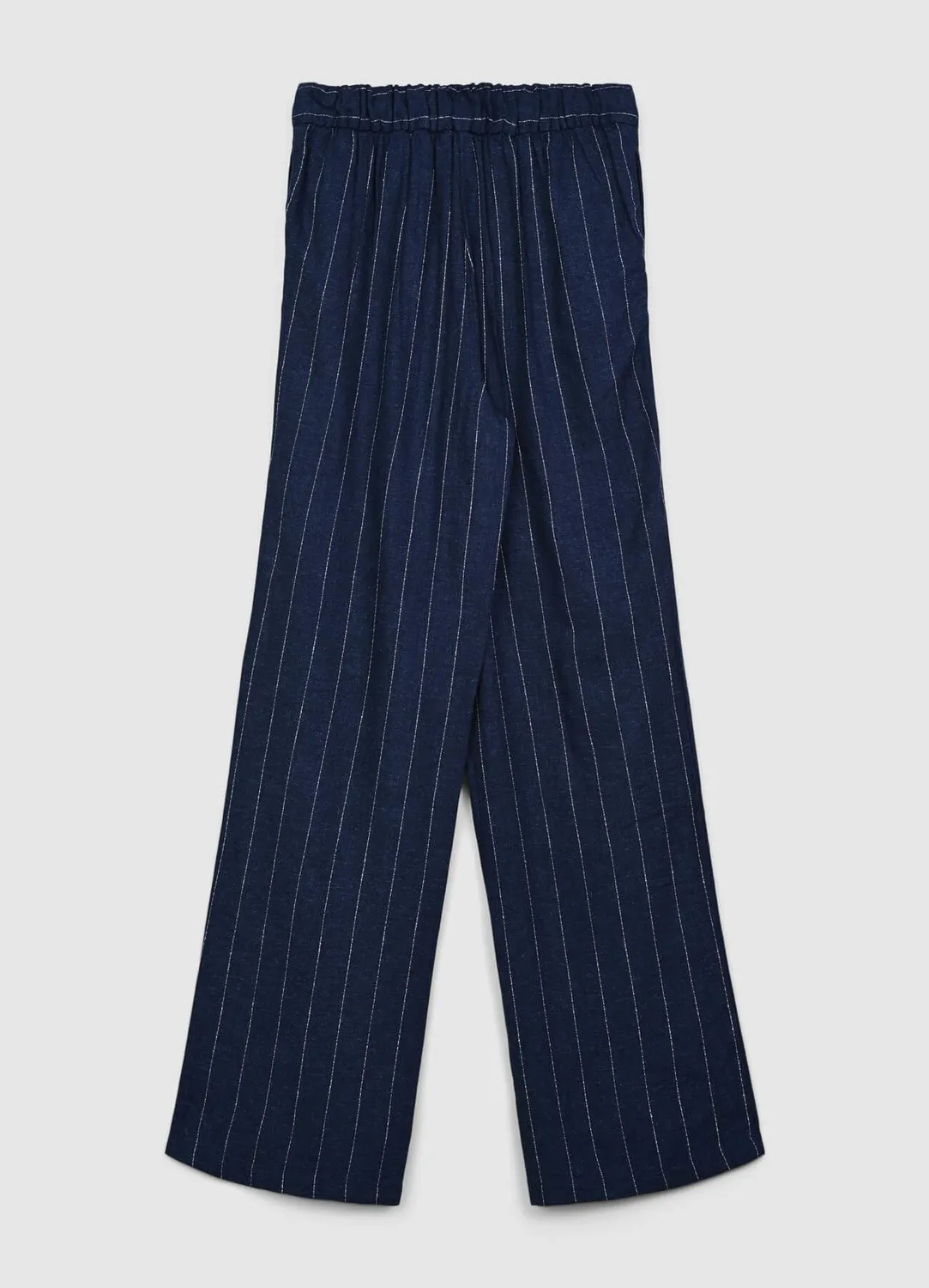 Calliope pantalon droit femme rayures craie taille élastique