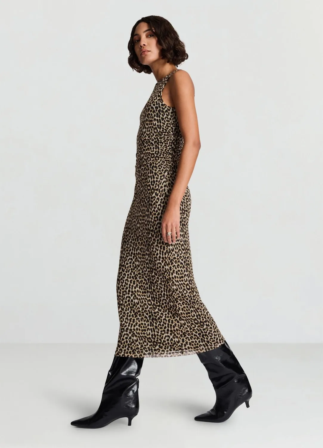 Calliope Atelier Abito tulle animalier robe soirée midi