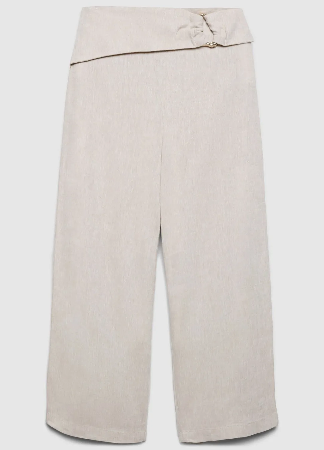 Calliope pantalon culotte lin femme boucle taille haute