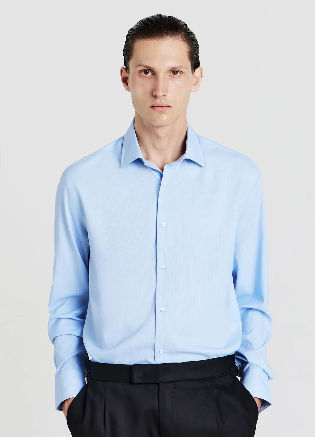 Calliope chemise homme pois manches longues S-XXL