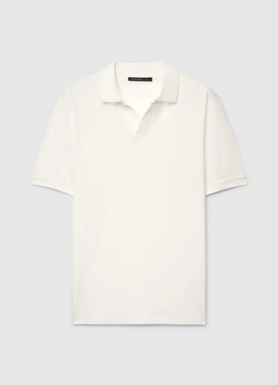 Calliope polo col ouvert jacquard homme