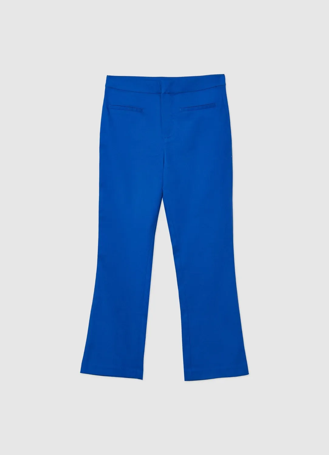 Calliope pantalon cropped flare femme coton rasatello