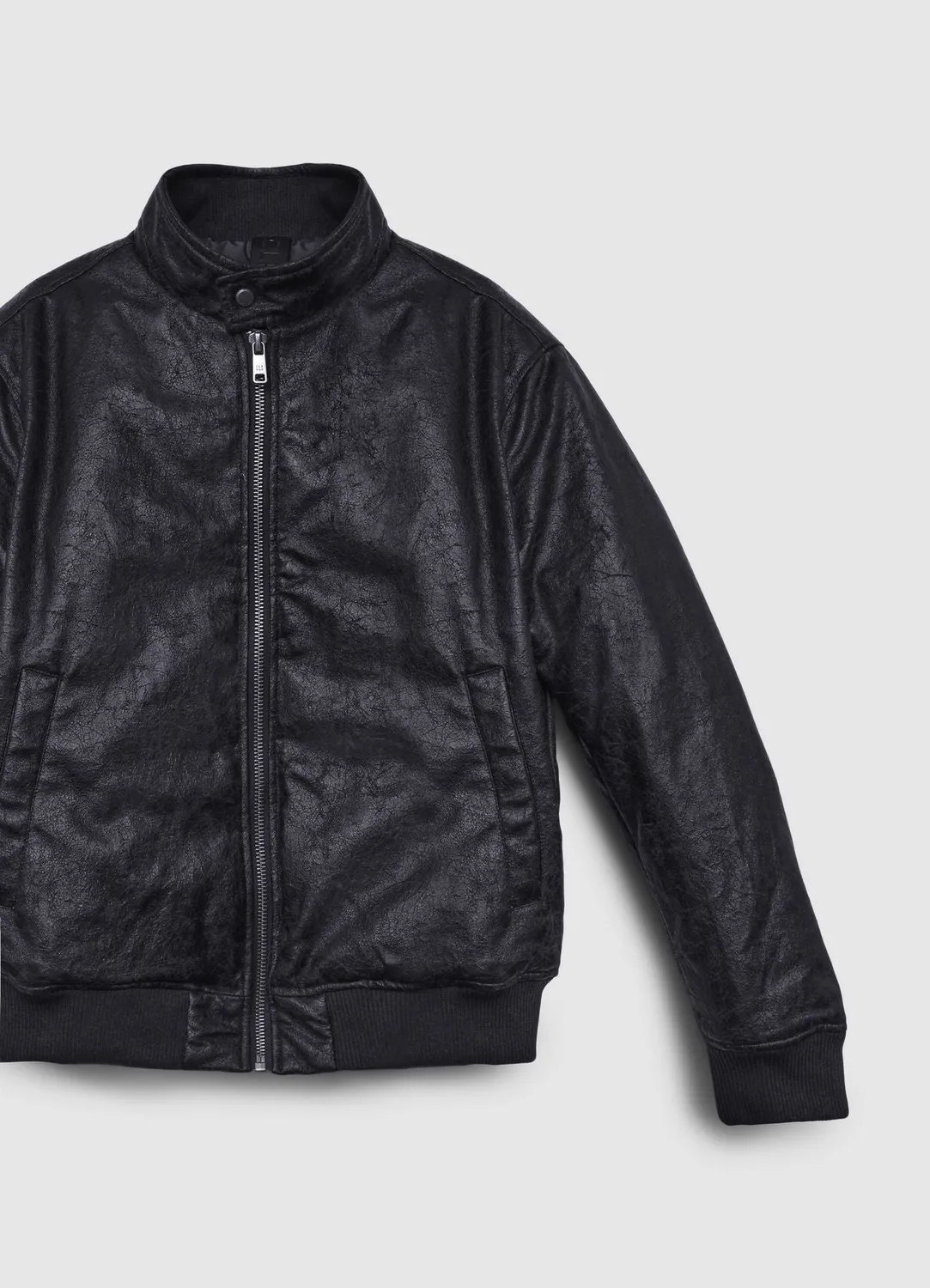 Calliope blouson homme simili cuir matelasse col montant