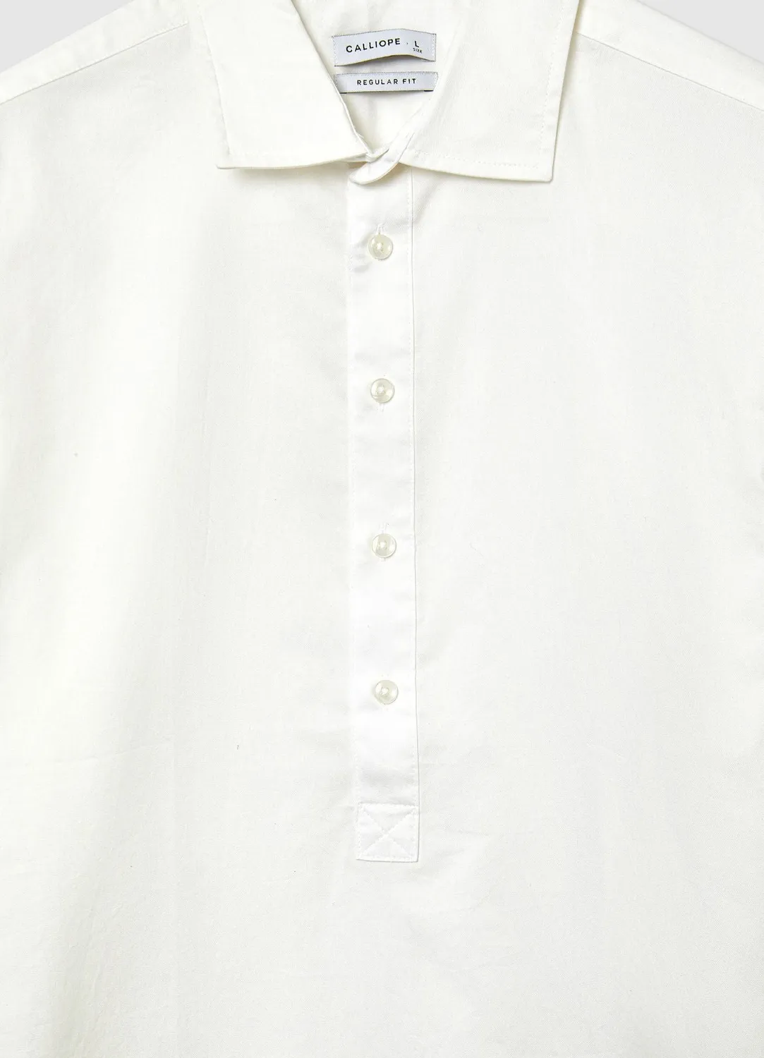 Calliope Chemise Coton Unie Manches Longues Homme