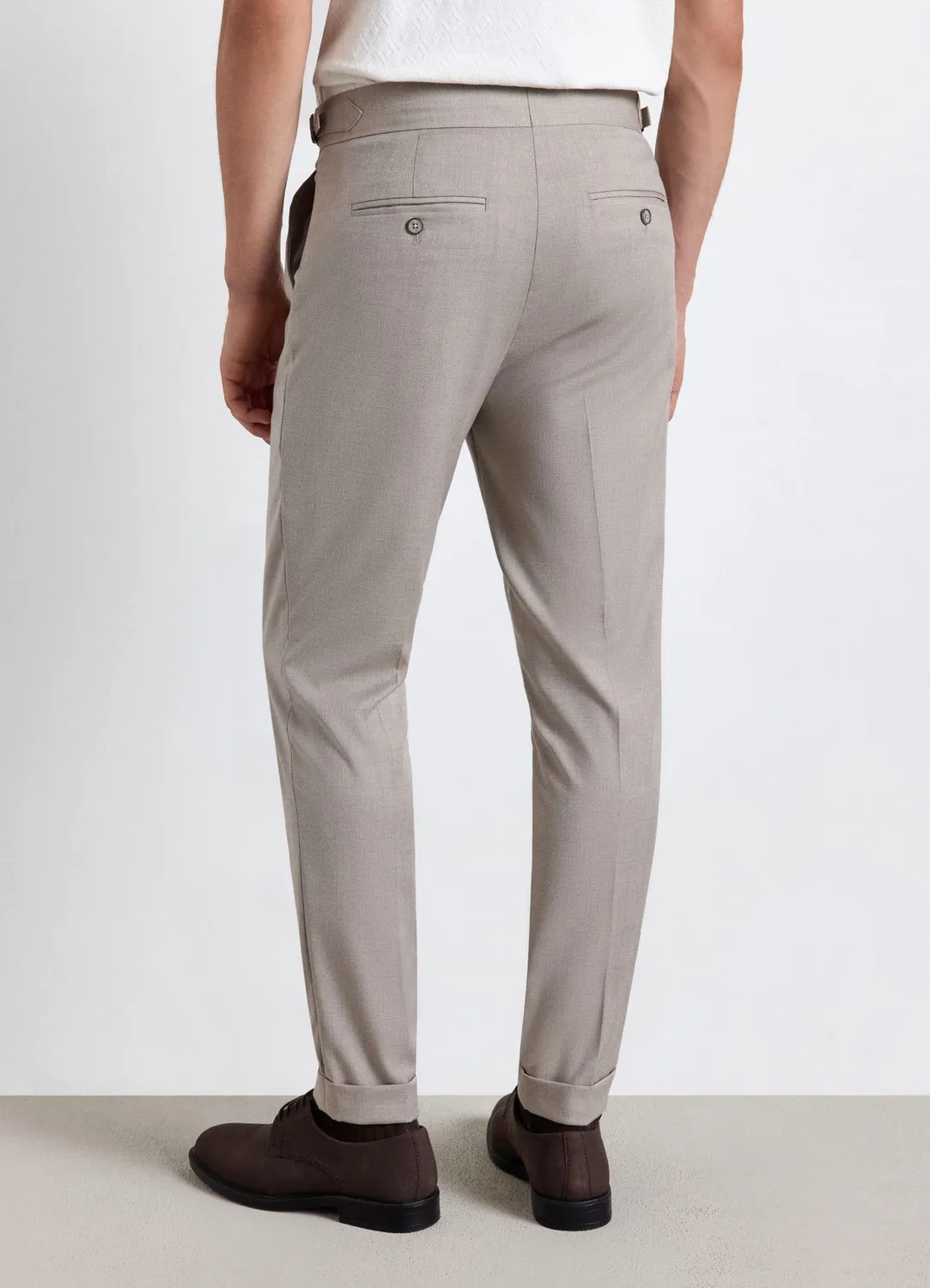 Calliope pantalon slim taille haute homme uni