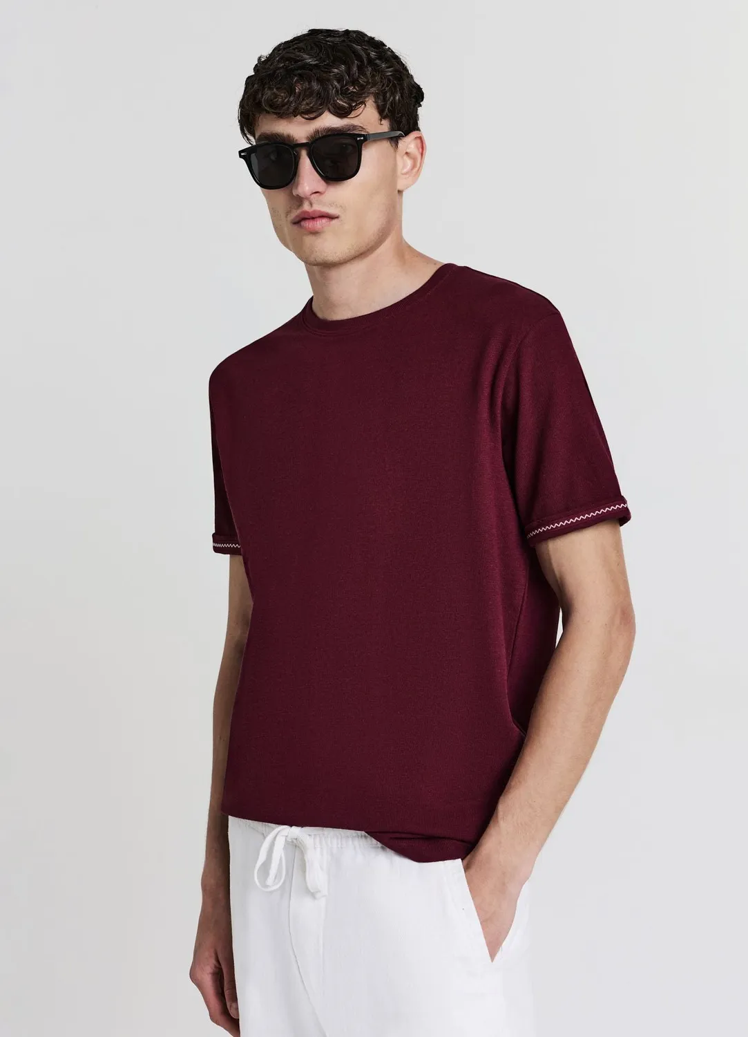 Calliope t-shirt homme col rond coton uni