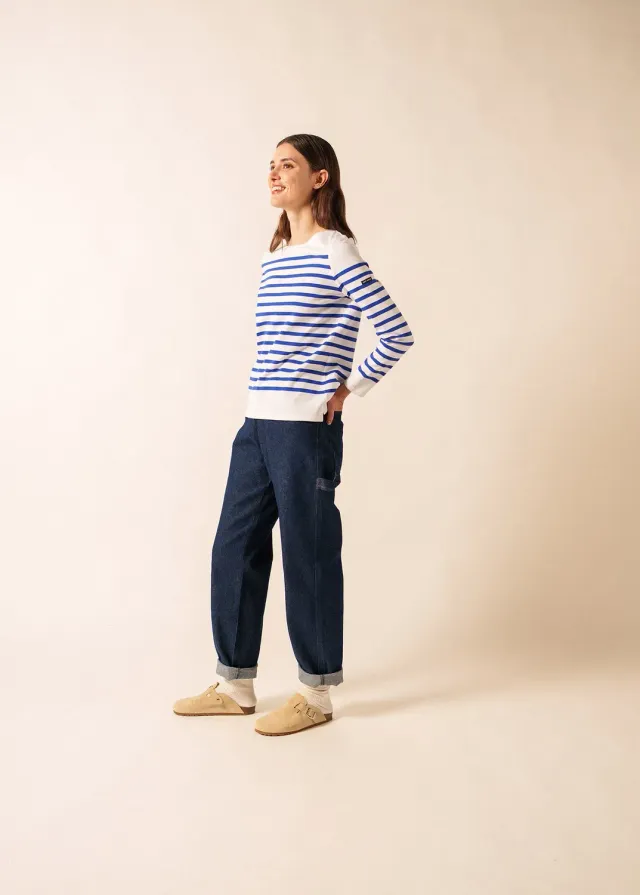 Saint James Naval marinière neige/gitane coupe ajustée femme