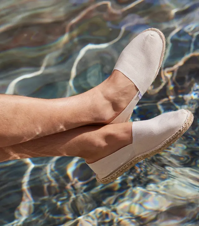 Cocorico espadrille homme écru toile coton
