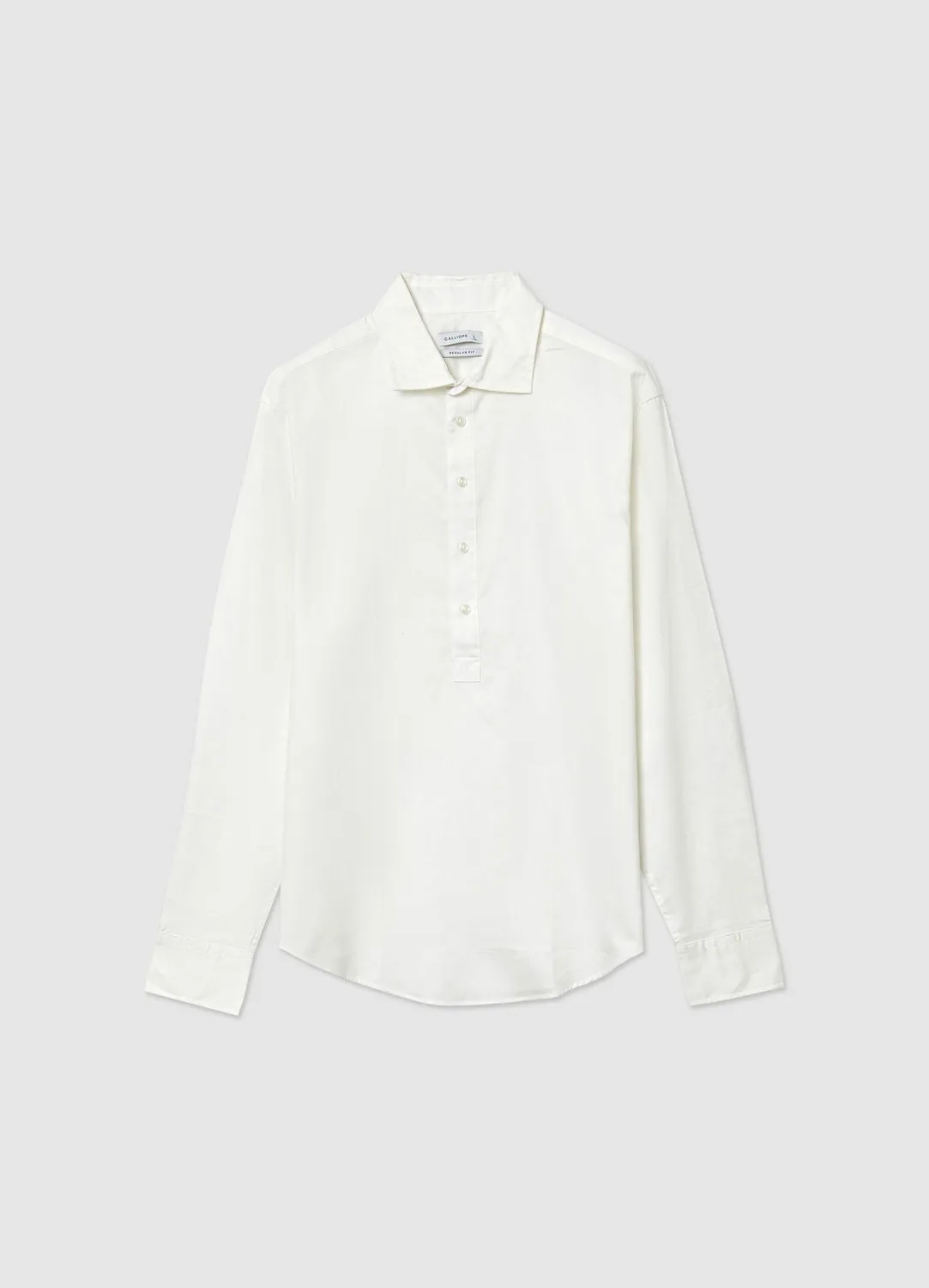 Calliope Chemise Coton Unie Manches Longues Homme