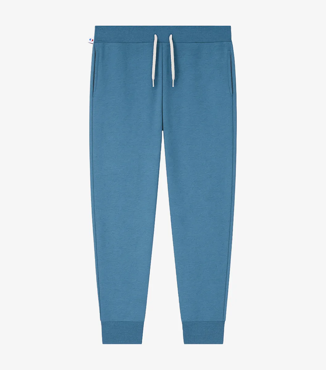Cocorico Intemporel Jogging Femme Azur coton élasthanne
