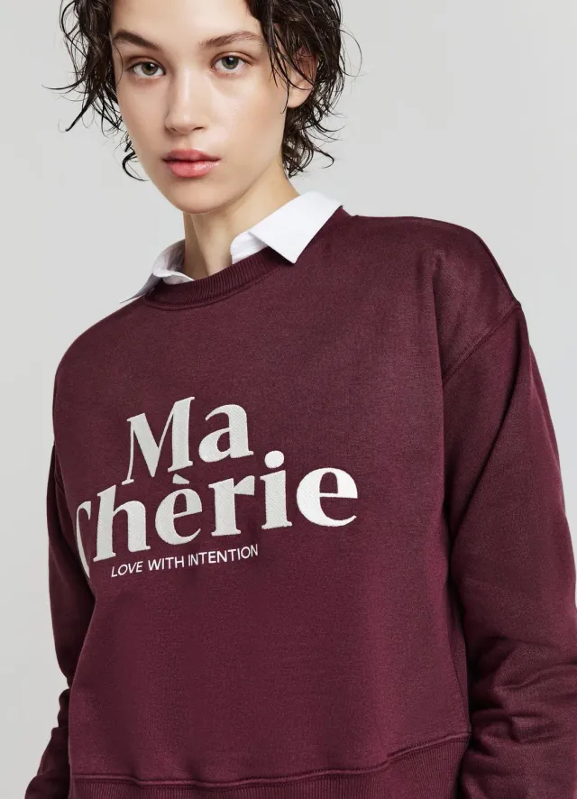 Calliope sweat imprimé col rond femme