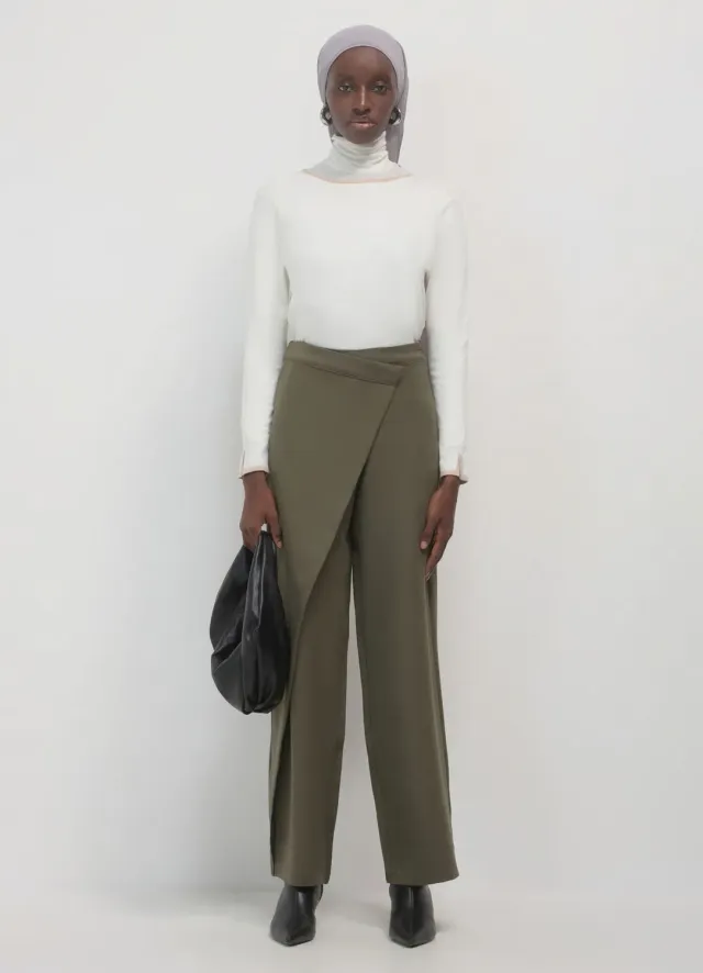 Calliope Maglia profili a contrasto pull femme col rond
