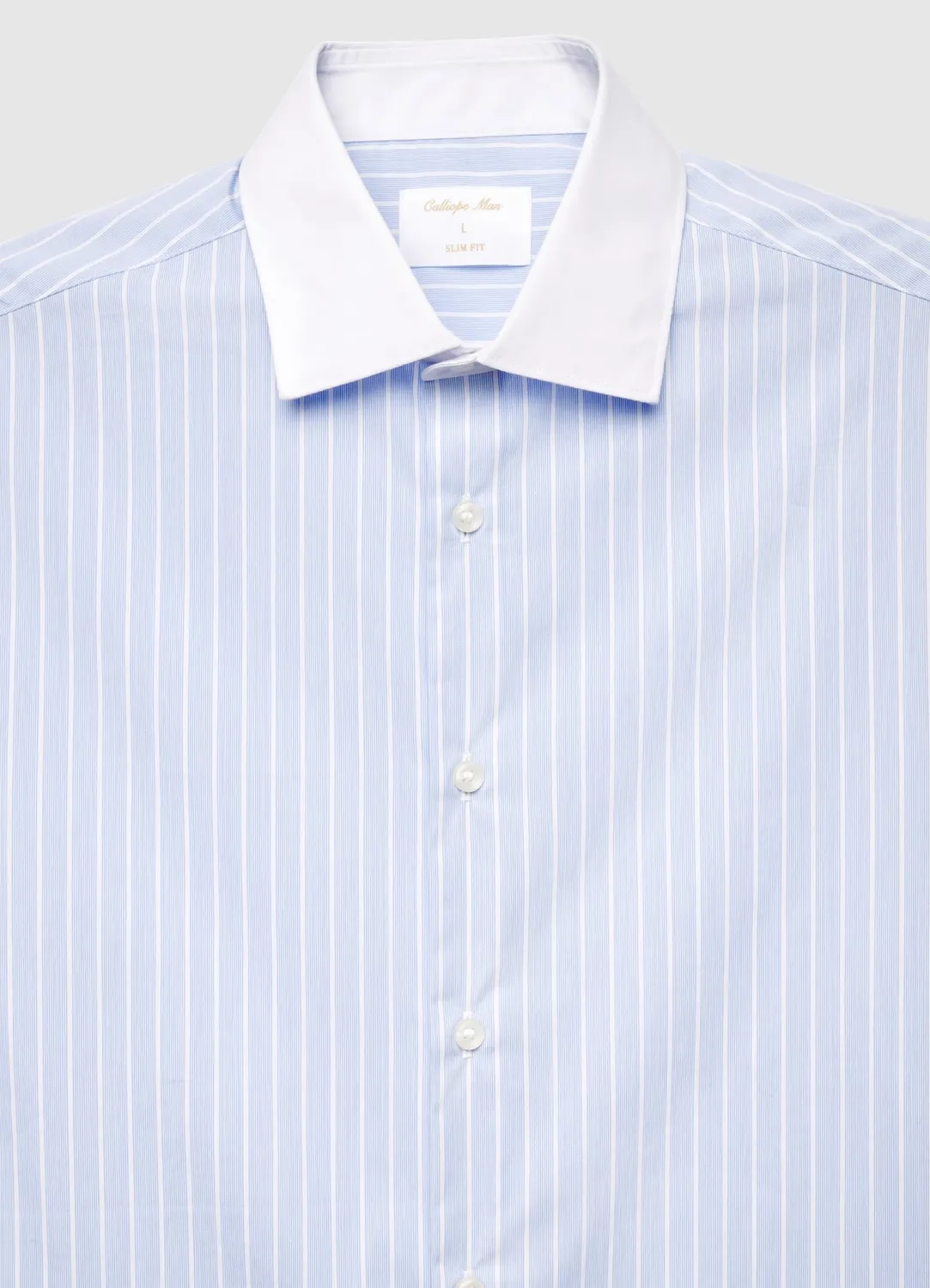 Calliope chemise slim rayures homme contraste