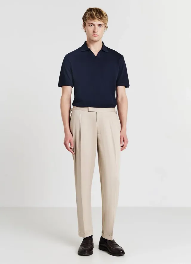 Calliope Polo t-shirt coton homme manches courtes uni