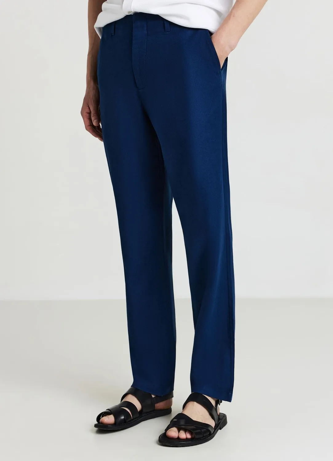 Calliope pantalon lin homme à brandebourgs coupe regular