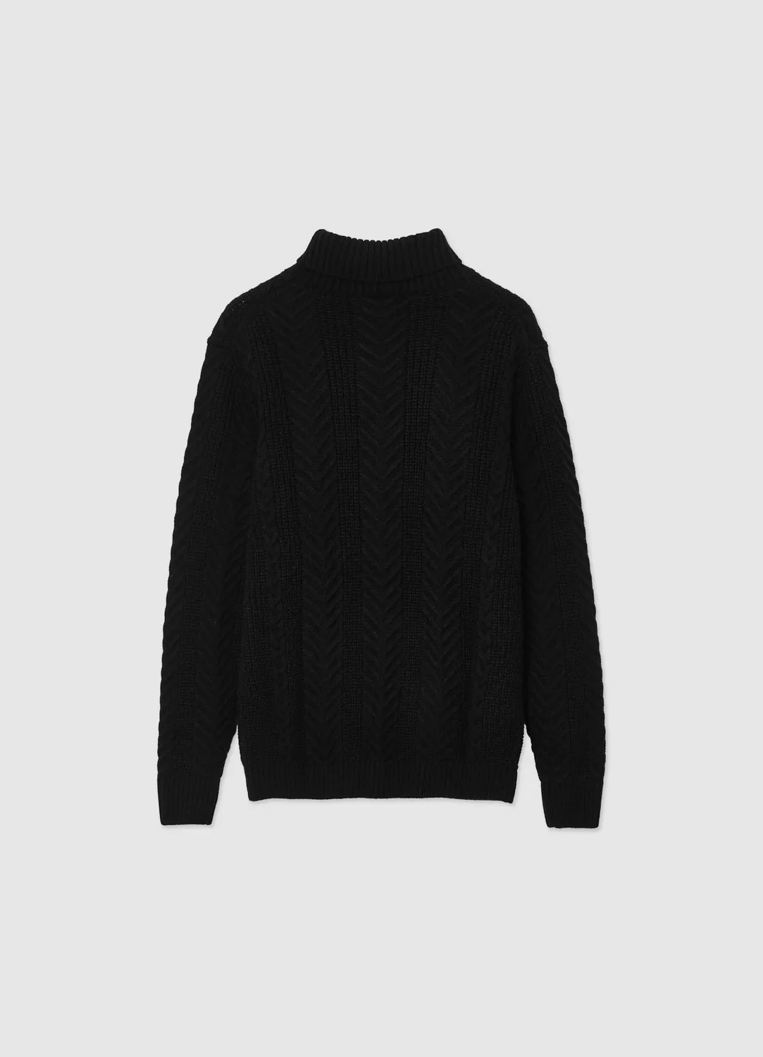 Calliope pull col roulé à tresses homme uni