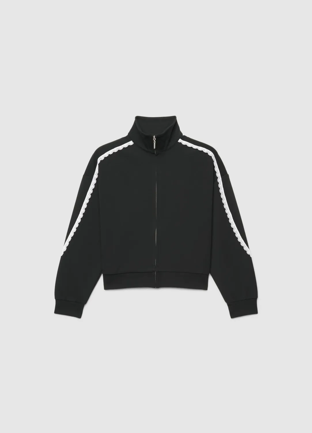 Calliope sweat zip macramé femme