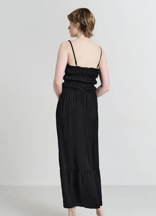 Calliope smock robe longue femme bretelles