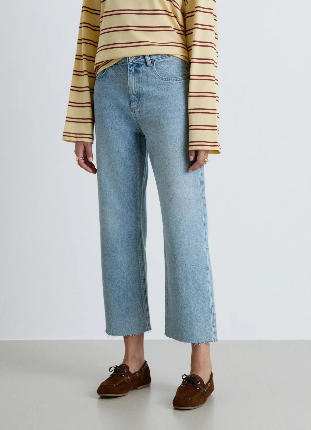 Calliope Straight Crop jean 42 taille haute droit