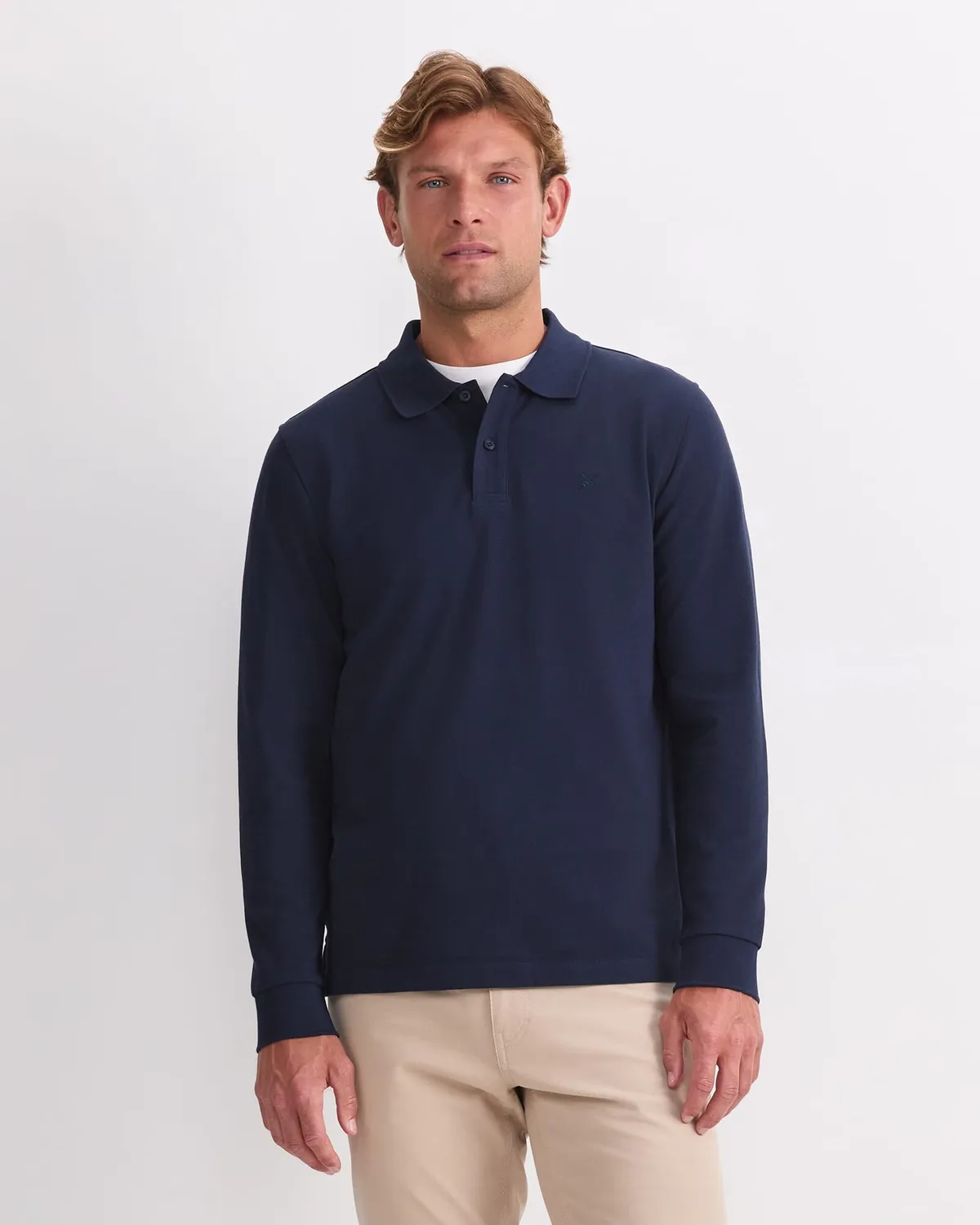 Sportscraft SC Pique polo manches longues coton homme