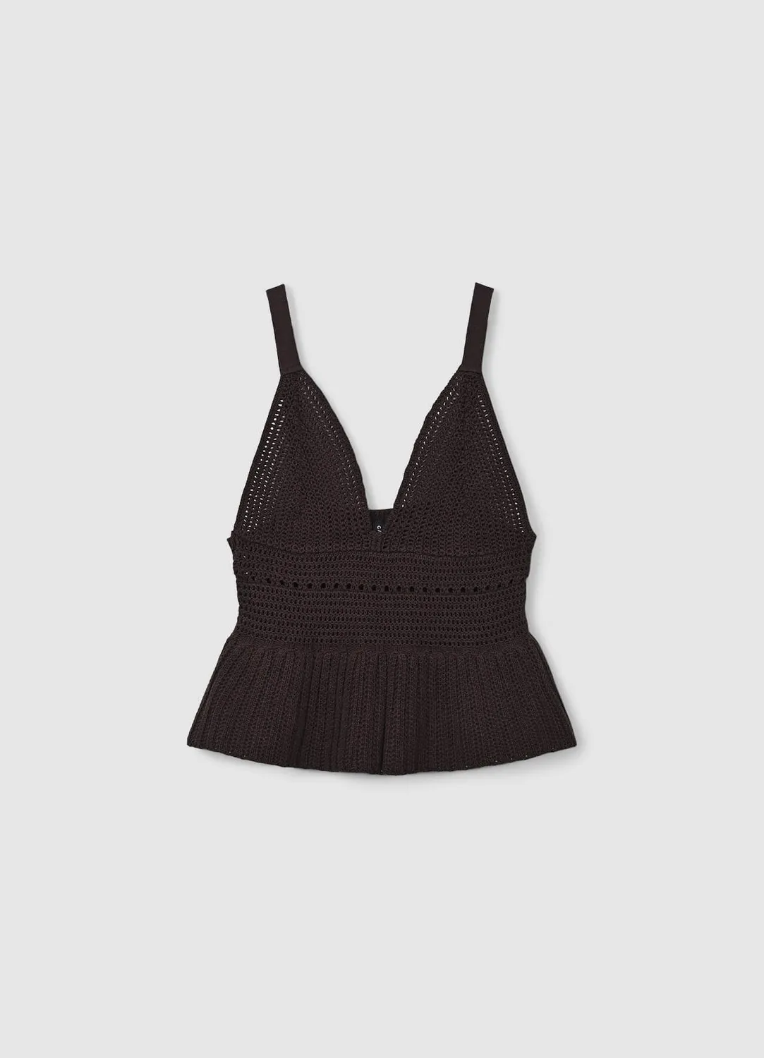 Calliope top peplum femme coton uni regular