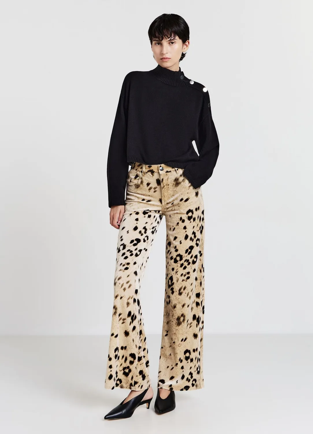 Calliope Straight pantalon femme animalier