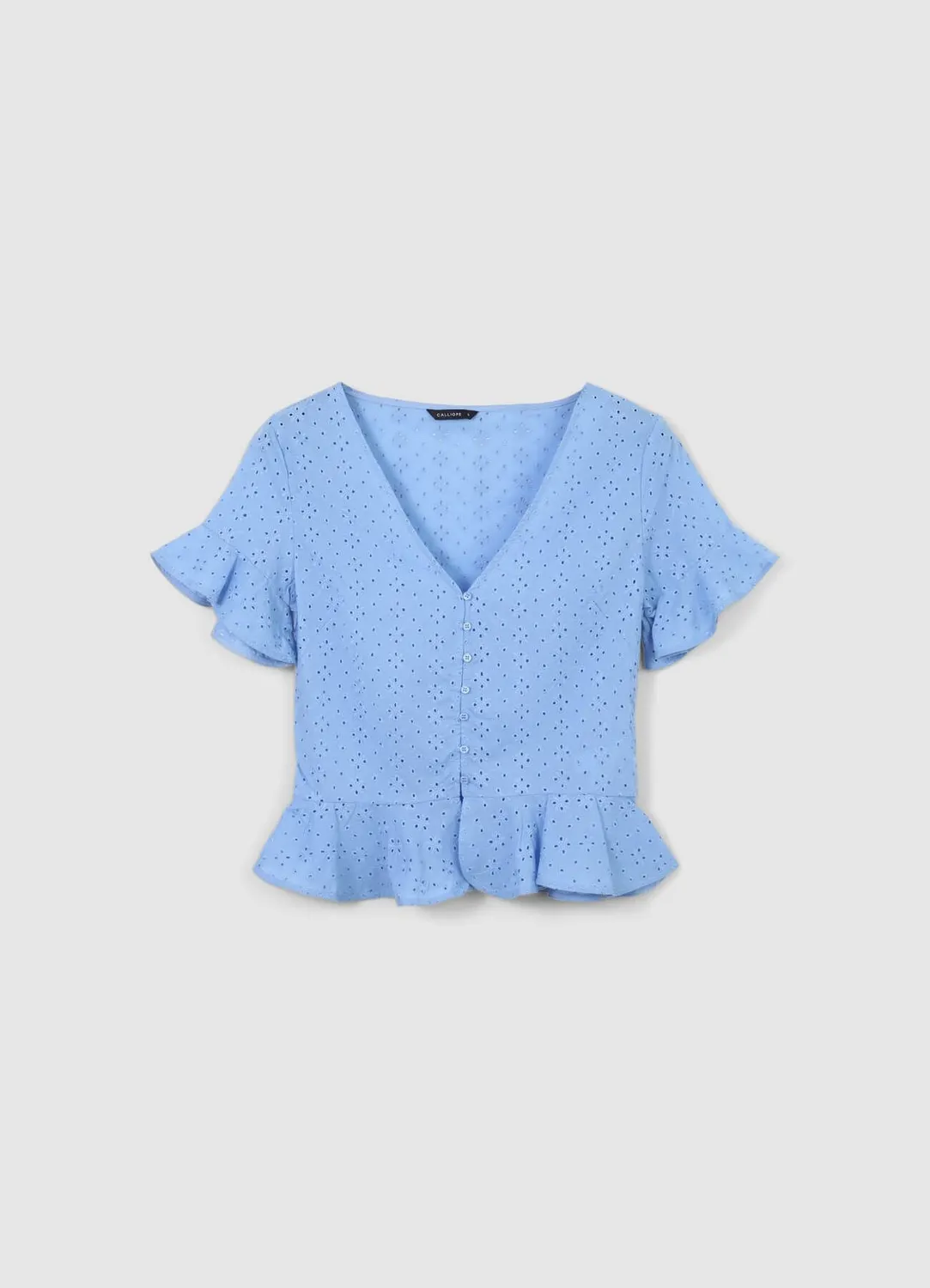 Calliope chemise sangallo volants femme manches courtes