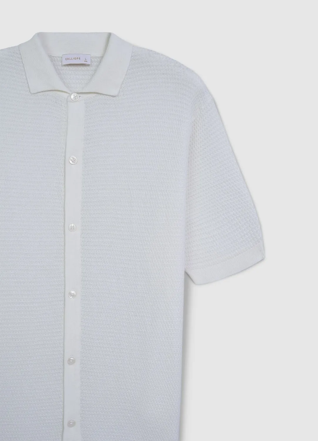 Calliope chemise maille coton manches courtes homme