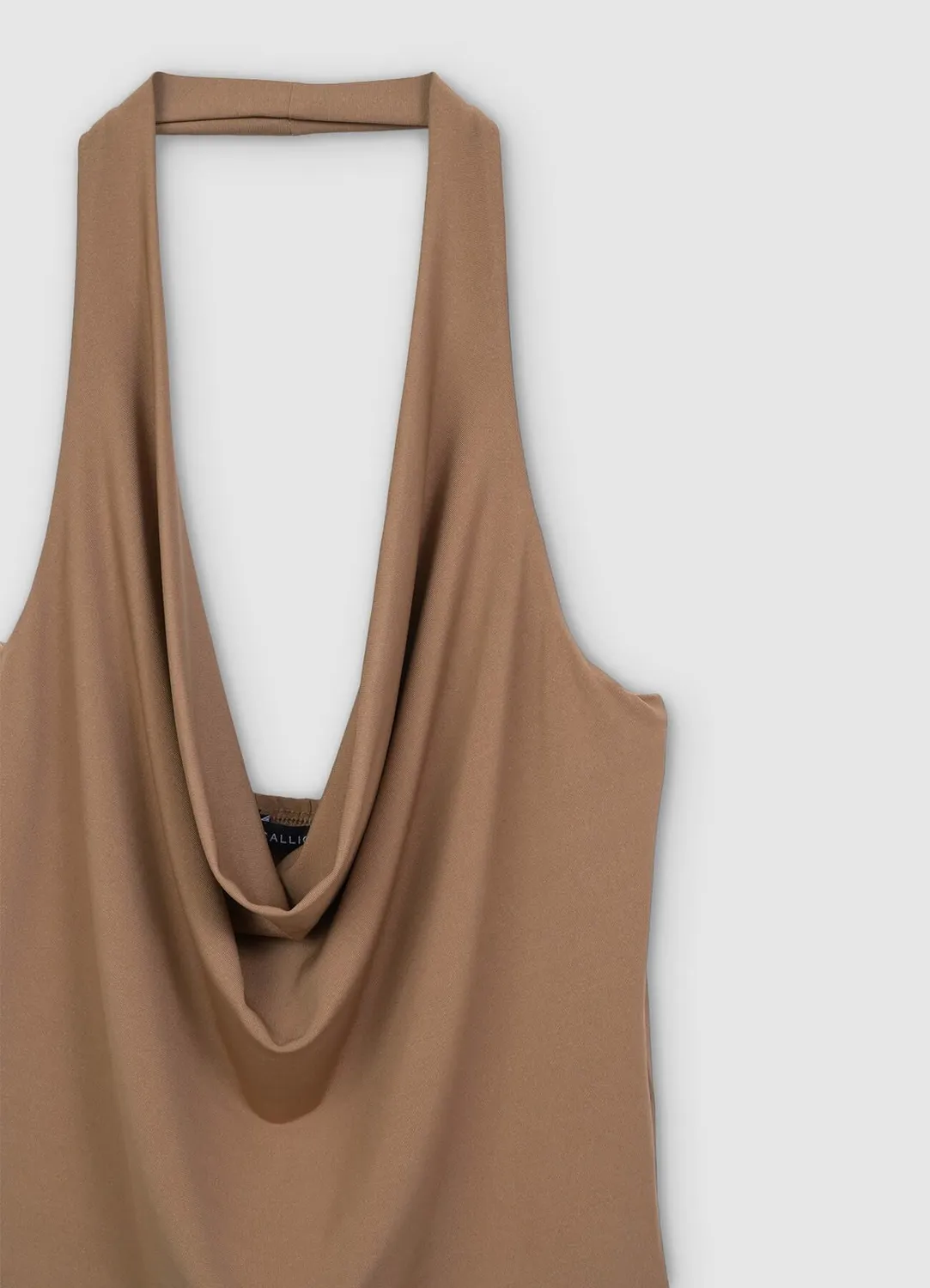 Calliope Body Halterneck Body Femme Drapé Sans Manches