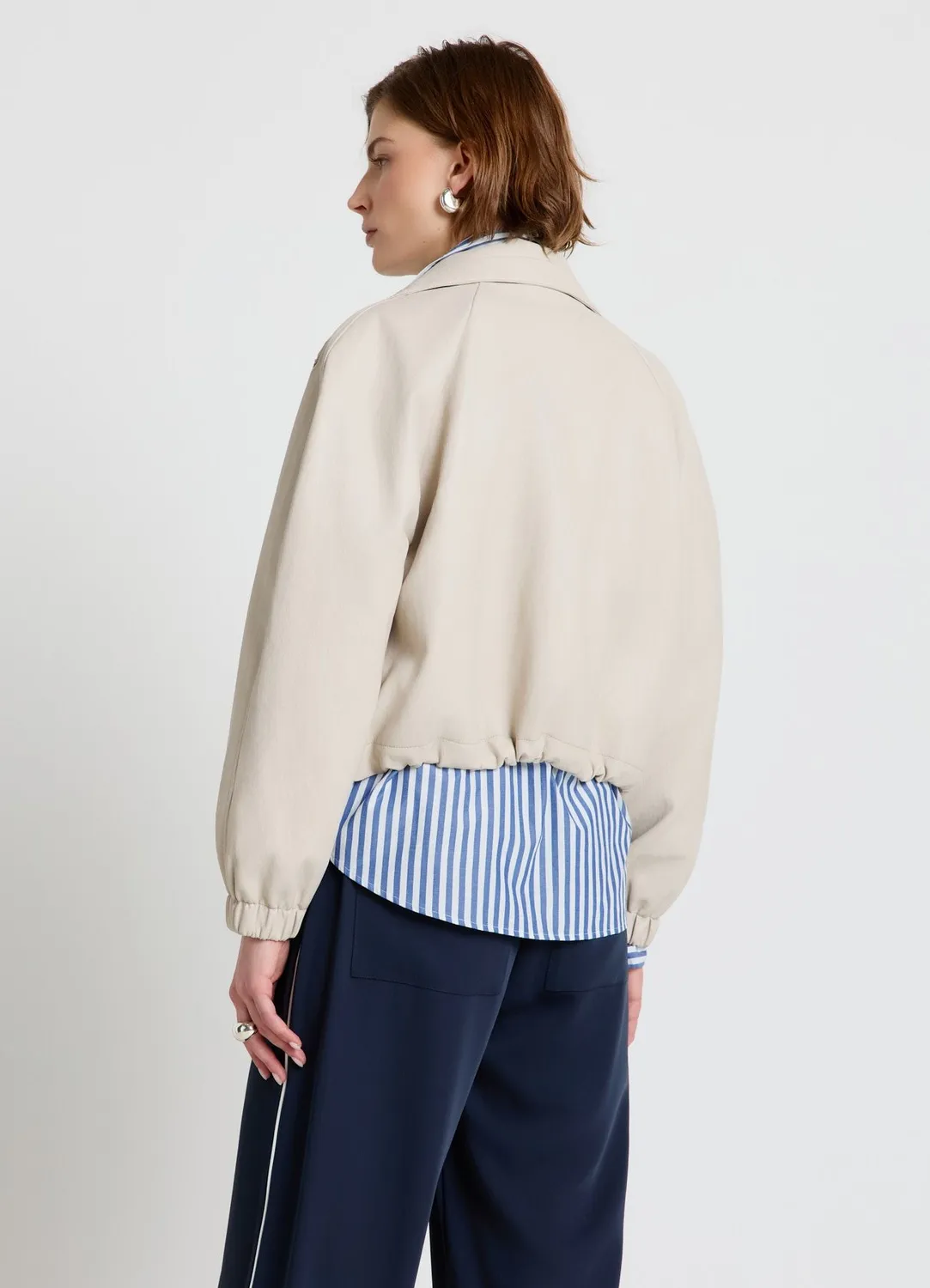 Calliope blouson femme court effet cuir zip