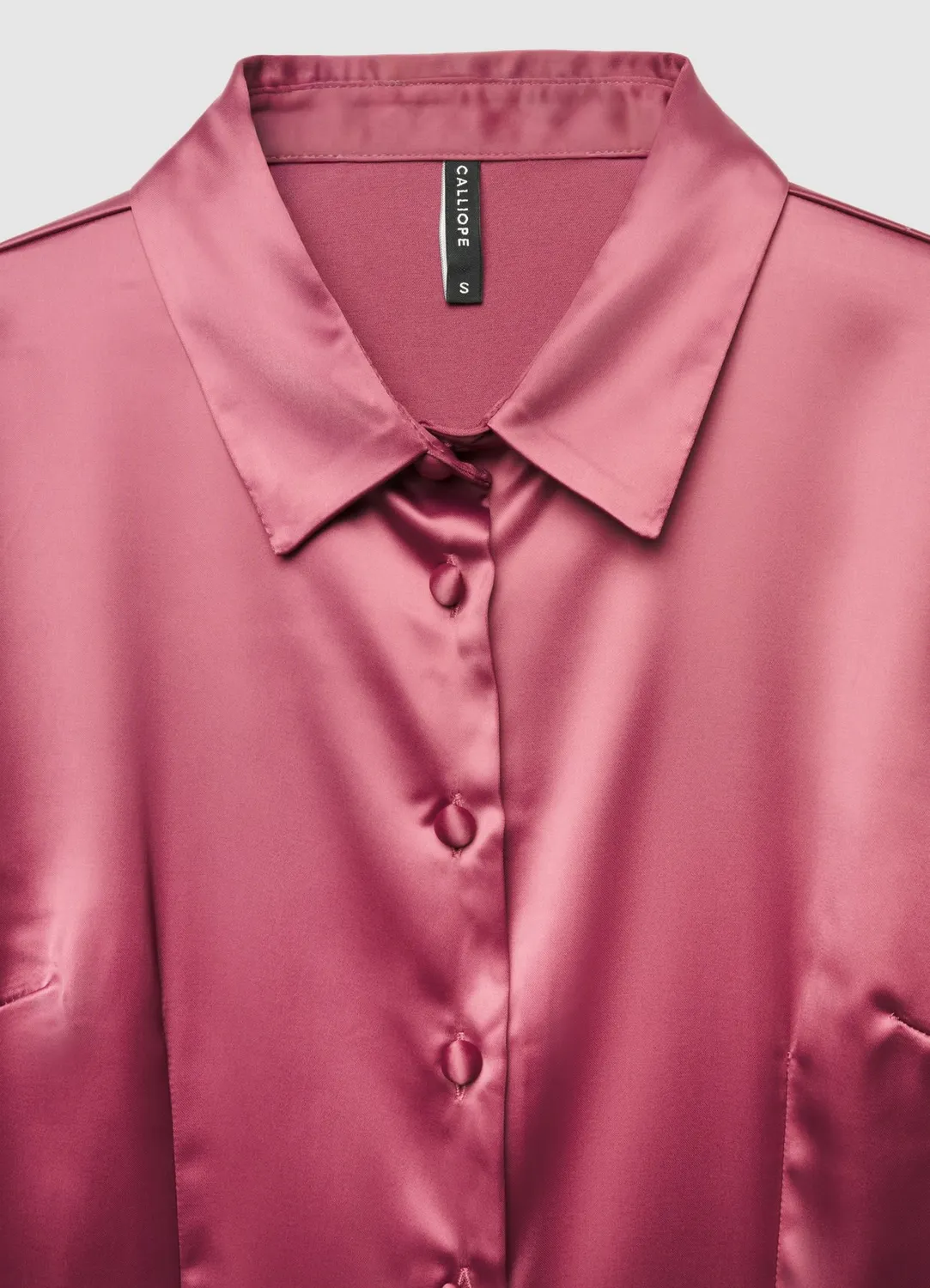Calliope chemise crop satinée soirée femme