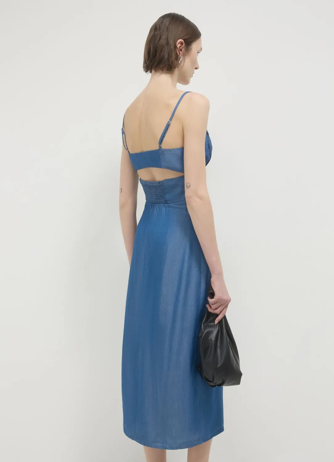 Calliope robe longue unie robe bretelles femme